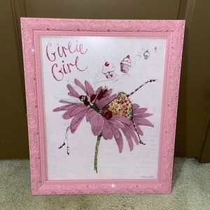 Pink “girlie girl” wall decor